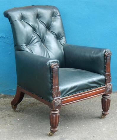 A William IV mahogany armchair