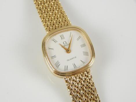 A 9ct gold ladies Omega wristwatch