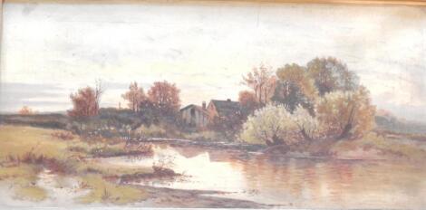 Late 19thC School. River landscape