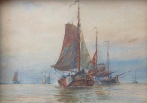 19thC British School. Norfolk Wherries Sail Barge