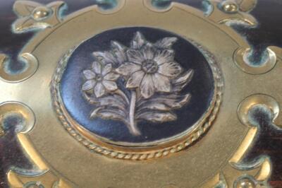 A 19thC brass and coromandel stationery box - 2