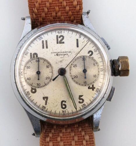An early 20thC Leonidas gentleman's wrist chronograph