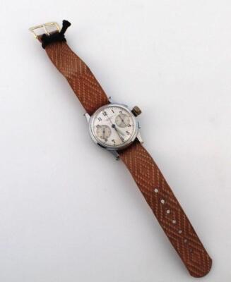 An early 20thC Leonidas gentleman's wrist chronograph - 3