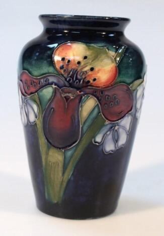 A mid-20thC Moorcroft Orchid pattern vase