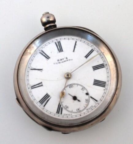 An early 20thC Kay's Triumph pocket watch