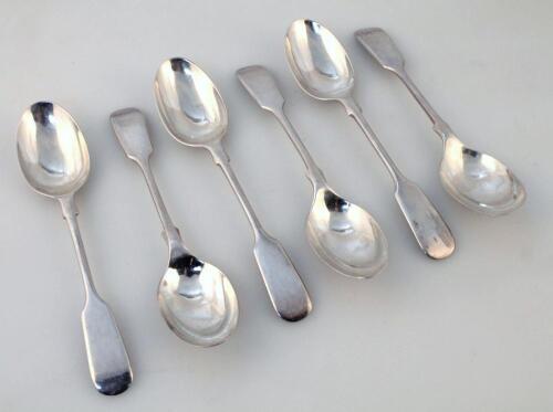 A set of six Victorian silver teaspoons