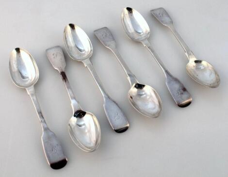 A set of six Victorian silver teaspoons