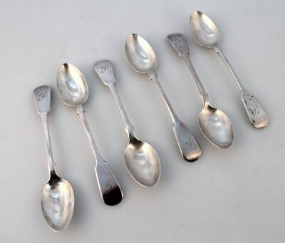 A set of six Edwardian silver teaspoons