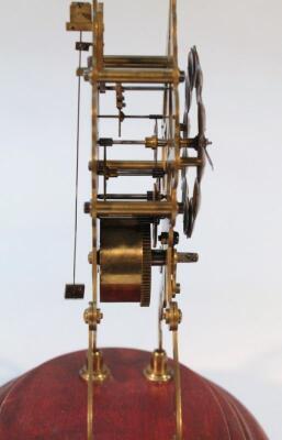 A Gustav Becker brass skeleton clock - 4