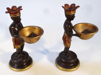 A pair of 19thC style open salts