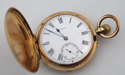 An 18ct gold gentleman's Hunter pocket watch