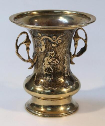 An early 20thC Chinese brass vase