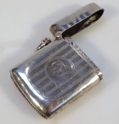 A George V silver vesta case - 2