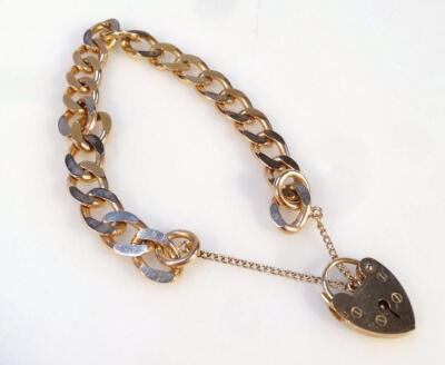 A curb link bracelet