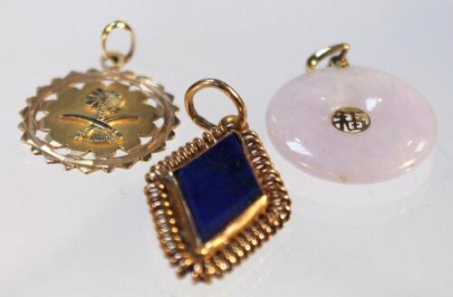 Three various pendants