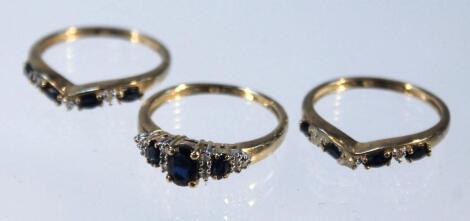 Three dress rings