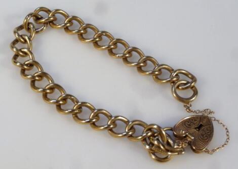 A curb link bracelet