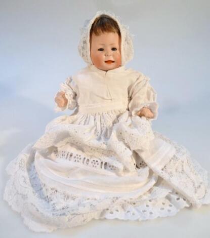 A 19thC German porcelain doll