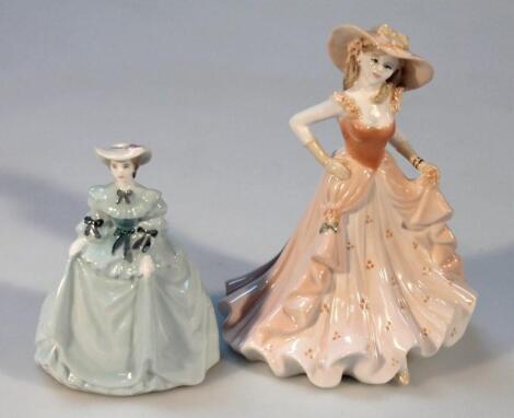 Two Coalport figures