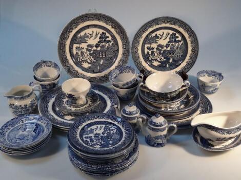 Various 20thC Copeland Spode Italian blue and white china