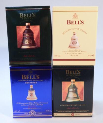 Various Bells boxed whisky decanters