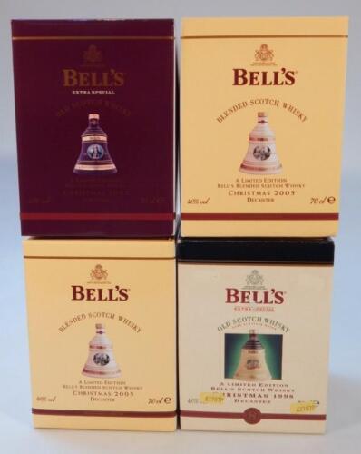 Various Bells boxed whisky decanters