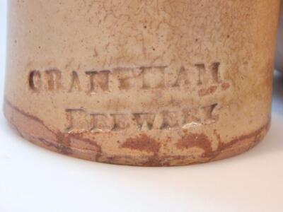 A Grantham brewery earthenware porter's style bottle - 2