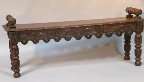 A 19thC oak window seat