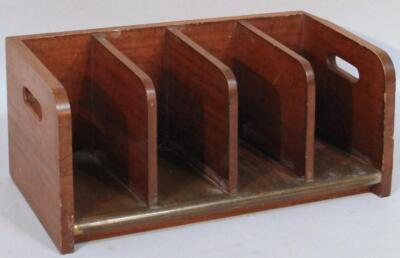 A set of 20thC mahogany finish bankers file pigeon holes