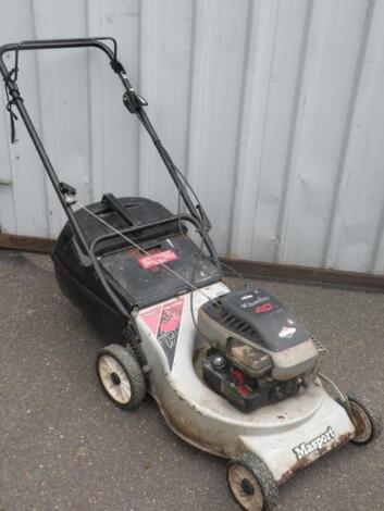 A Briggs Stratton Masport Quattro 40 rotor mower