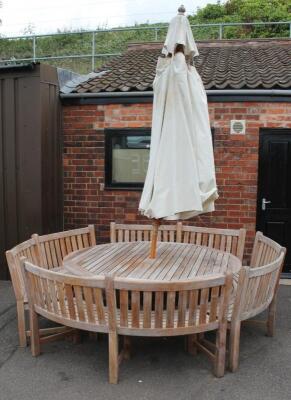 A 20thC Westminster teak garden set