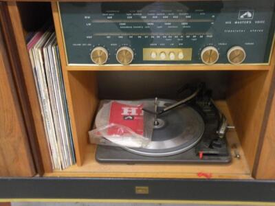 A mid-20thC HMV melamine finish radiogram - 2