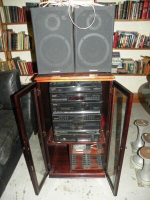 A Pioneer stacking music system