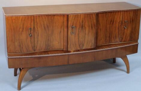 A Beautility mid-20thC retro walnut finish sideboard/drinks cabinet