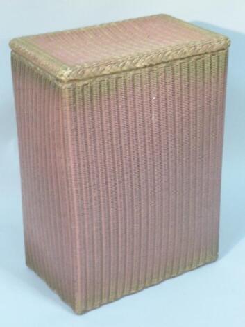 A mid-20thC Lloyd Loom lusty towel box