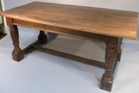 *A 20thC oak refectory table