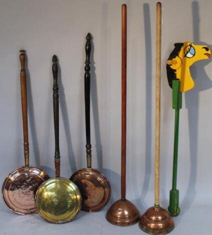 Various late 19thC and other copper and brassware