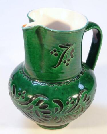 A late 19thC/early 20thC earthenware jug