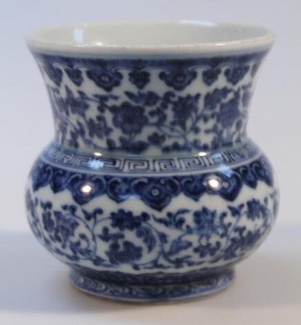 A Chinese porcelain blue and white vase