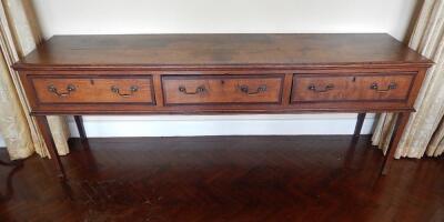 A George III oak dresser base