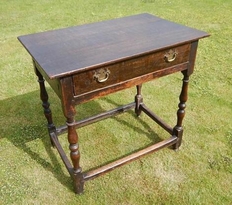 An 18thC oak hall table