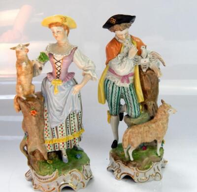 Two Dresden figures