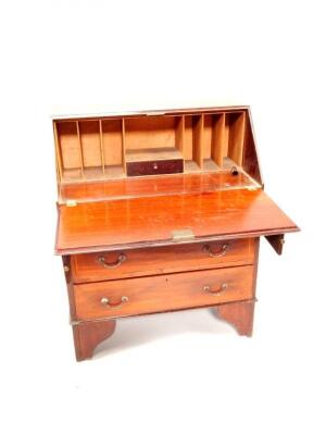 An Edwardian mahogany bureau - 2