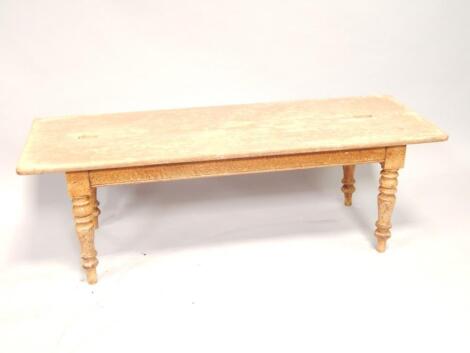 A pine scrub coffee table