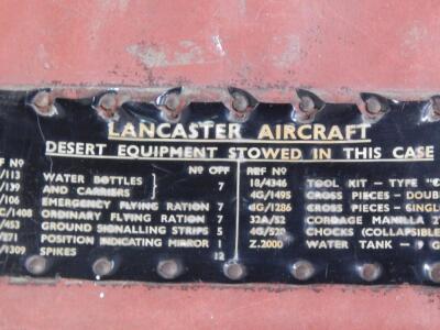 A WWII Lancaster Aircraft desert equipment storage case - 2