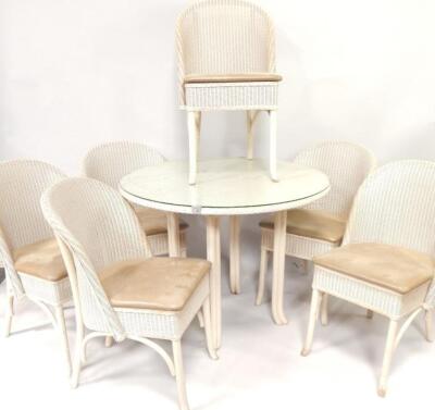 A Lloyd Loom of Spalding glass topped circular table