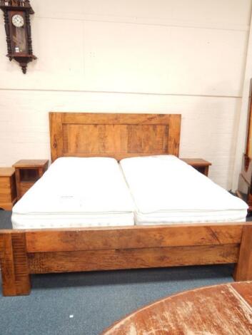 A mixed hardwood Superking bed