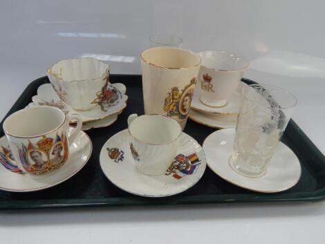 A selection of commemorative ware