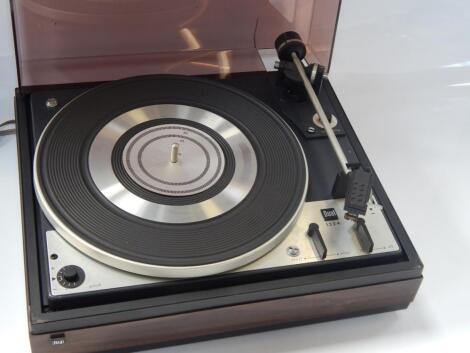 A Dual 1224 turntable.