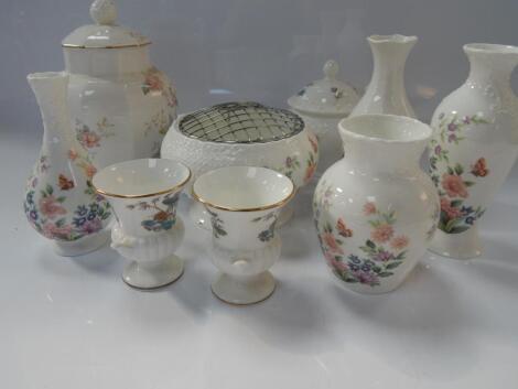 A collection of floriate decorated ceramics